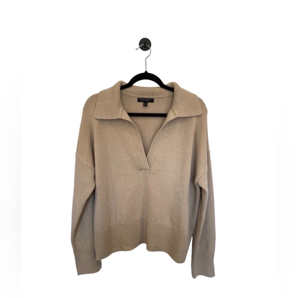 Banana Republic Luna Cashmere Sweater Light Camel XL Sold out ASO Meghan Markle